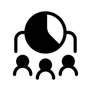 Customer Segmentation Icon Vector Symbol Design Illustration