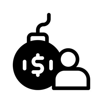 Debt Icon Vector Symbol Design Illustration