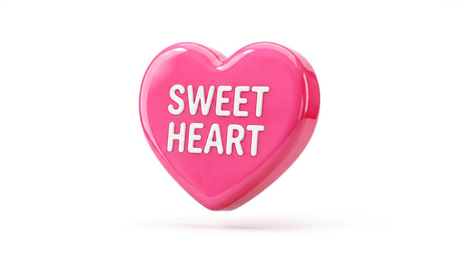 Sweet candy heart 3D icon