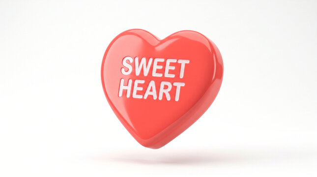 Sweet candy heart 3D icon