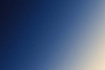 Fototapeta premium A smooth minimalist gradient background featuring deep navy blue transitioning into a soft white with a subtle grainy film texture