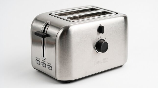 Stainless Steel Two Slot Toaster Appliance.