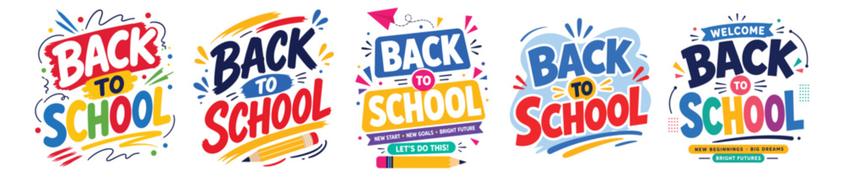 Back to school colorful vector banner with welcome text and Back to School 2026, School Admission, Back to School, Back to School logo, Back to School Advertisement Template