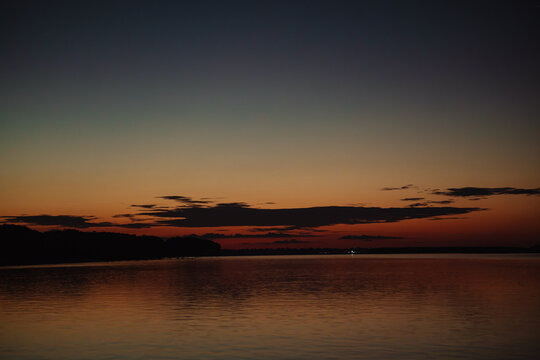 Sunset in the Amazon rainforest
