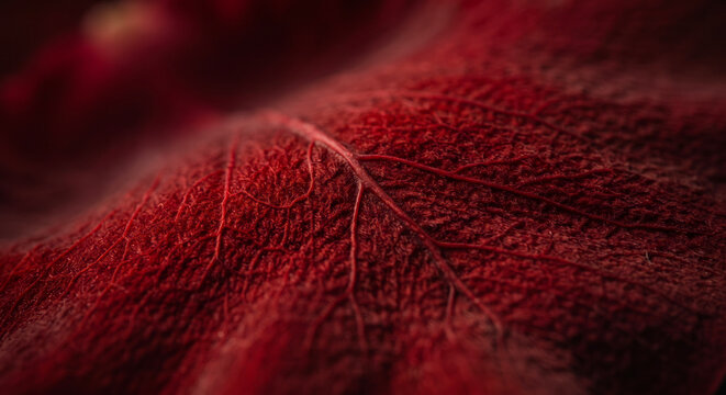 Deep Red Rose Petal Macro Texture