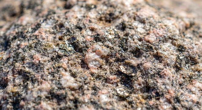 Macro Shot Of Rough Granite Rock Texture