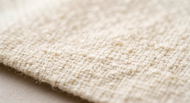 Soft Texture Of White Linen Fabri