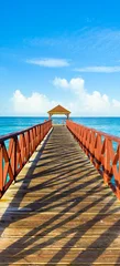 Dominicus beach pier  and Caribbean sea. Dominican republic  © IRStone