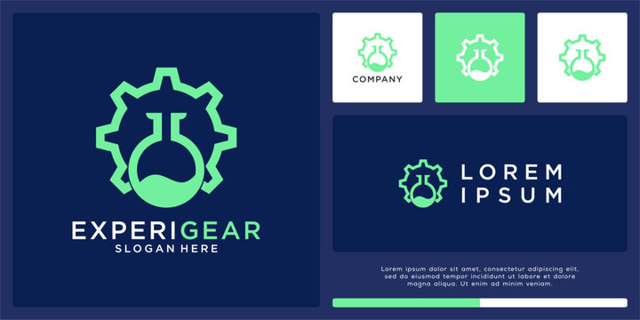Experience gear logo design with tube