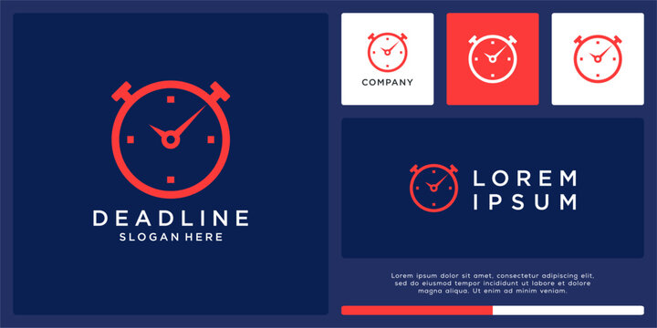 Deadline time logo design template