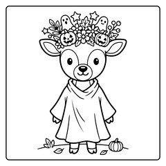 Fototapeta premium Halloween Hardcover Adult Coloring Book 