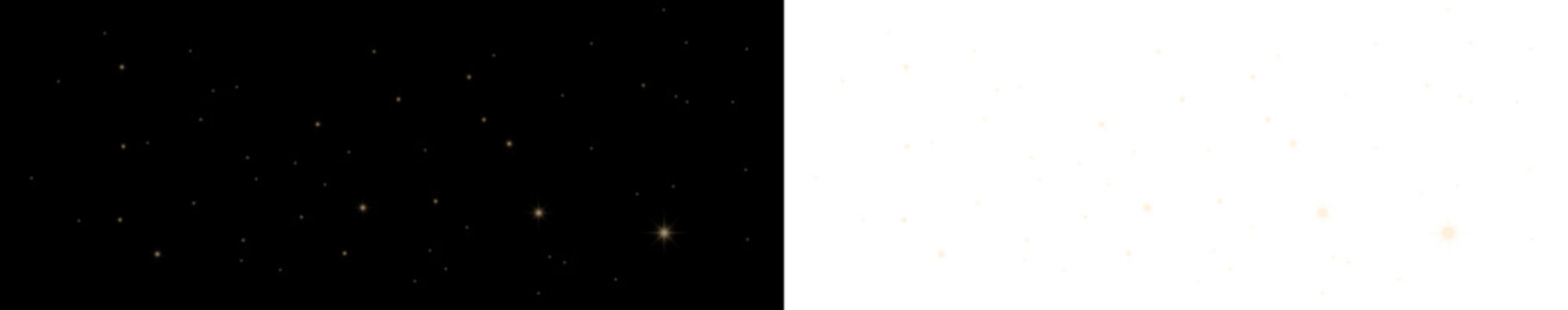 Transparent PNG Golden glowing star sparkles with twinkling light effect for festive luxury design