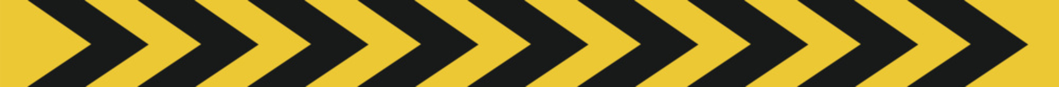 Industrial Safety Yellow and Black Chevron Striped Warning Banner