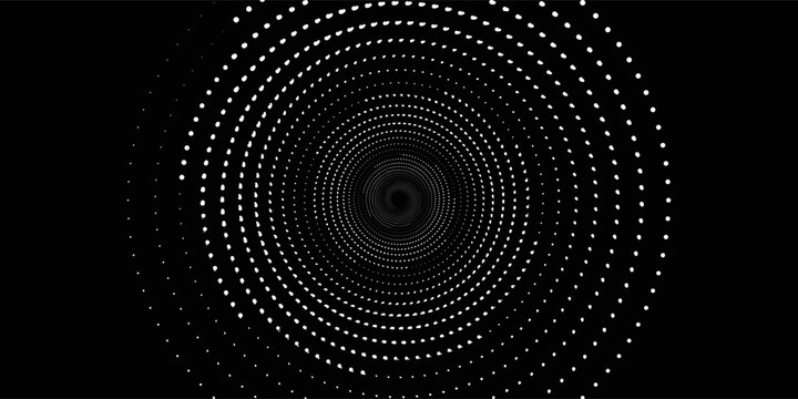 Circular spiral sound wave rhythm from lines.vector illustration