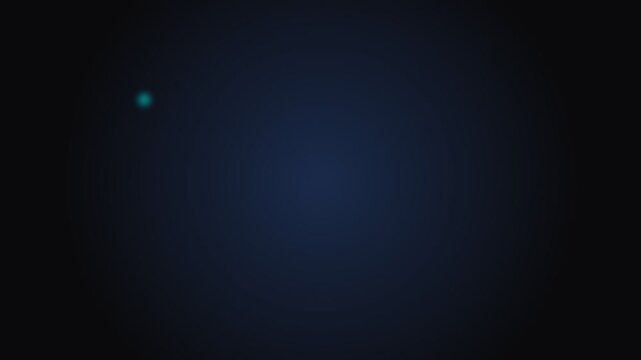 Single glowing cyan light point against a deep dark blue radial background