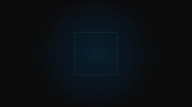 Minimalist geometric frame composed of two intersecting dotted square lines