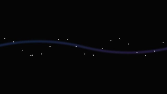 A smooth blue wave line representing a trend through scattered data points