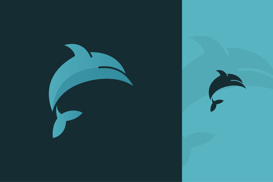 Premium Gradient Dolphin Logo Modern Colorful Brand Identity Vector Design