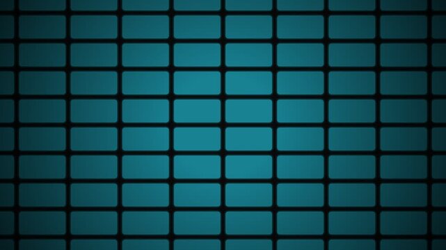 An abstract background featuring a grid of glowing cyan rectangular tiles