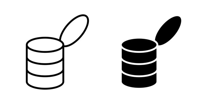 Canned Food Icon represents preserved food, grocery storage, and packaged meals with an editable outline vector illustration.