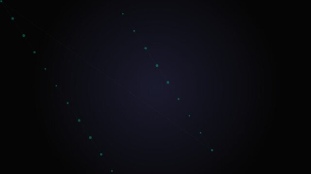 Minimalist geometric composition featuring two parallel lines of glowing dots