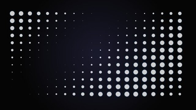 Abstract dark background featuring a gradient pattern of white glowing dots