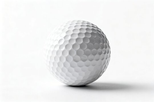Golf ball on white background