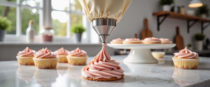 Pastry Bag Metal Tip Decorating Cupcakes