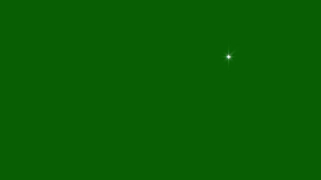 particle magic tail sparkling glitter star loop animation.glitter stars animation on green screen background.Twinkle sparkle stars animation in the night sky,4k animation video