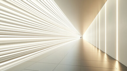 Obraz premium abstract minimalist white composition horizontal lines modernism soft lighting symmetrical