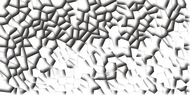 Beautiful white and crystallized polygon background. abstract light colorful stone tile pattern with shadow. modern wallpaper, trendy simple minimal geometric background interior solutions or covers.