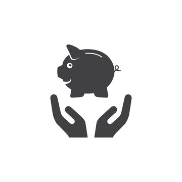 Piggy bank icon. Piggy bank savings icon. Vector illustration.