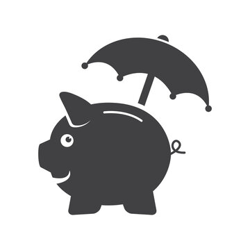 Piggy bank icon. Piggy bank savings icon. Vector illustration.