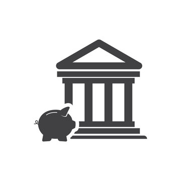 Piggy bank icon. Piggy bank savings icon. Vector illustration.