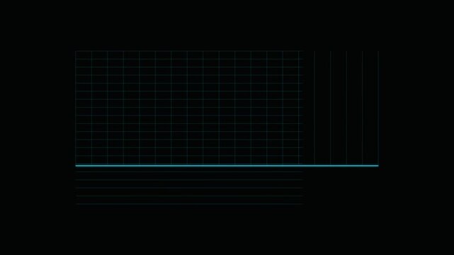 Minimalist website wireframe layout with a thin cyan accent header line