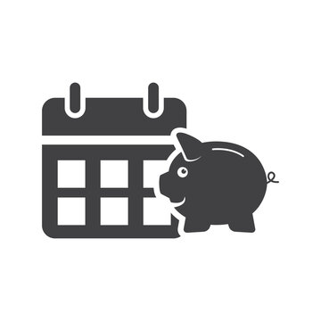Piggy bank icon. Piggy bank savings icon. Vector illustration.