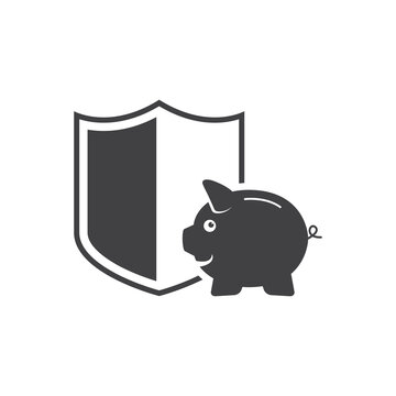 Piggy bank icon. Piggy bank savings icon. Vector illustration.