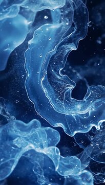 Microscopic elements alter transparency independently producing elegant flowing current illusions with premium scientific visual realism.