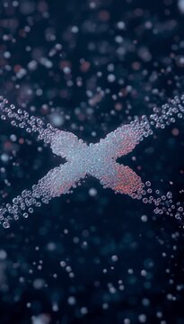 Tiny particles organize into delicate bridges before dissolving gracefully into mesmerizing random movement with elegance.