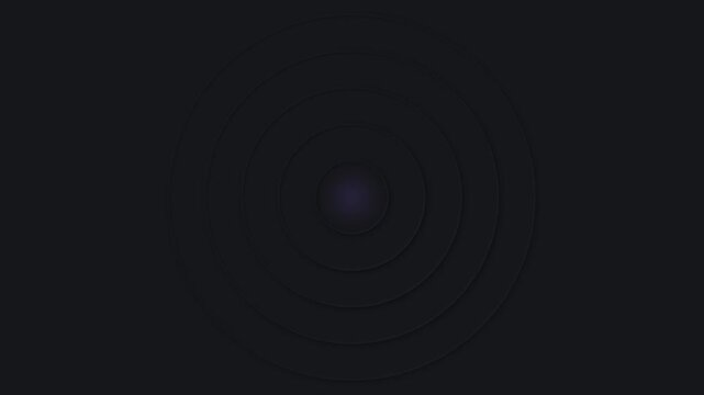Minimalist dark background featuring subtle concentric circular ripple patterns