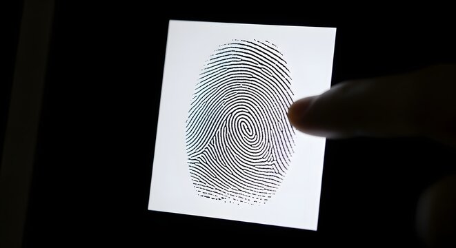 Hand holding blank white paper sheet against dark background.