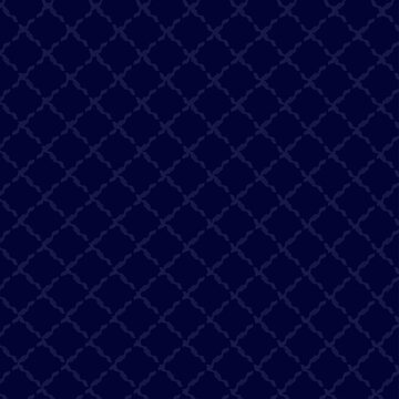 Dark Navy Blue Seamless Geometric Pattern Background