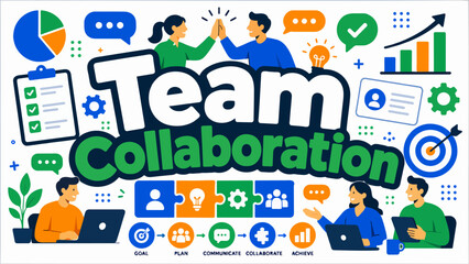 Fototapeta premium Diverse team of professionals collaborating for business growth and success.