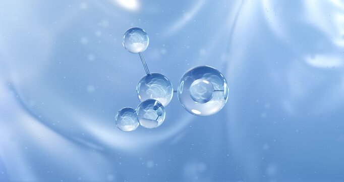 Copper(II) sulfate rotating molecular structure, 3d model of fungicide
