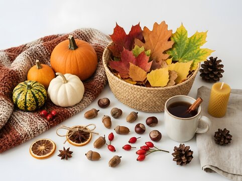 Colorful fresh vegetables and spices arrangement on rustic table.