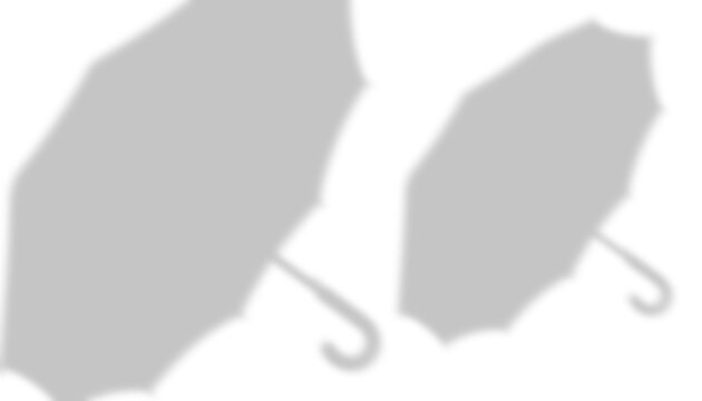 Two gray umbrellas on transparent background for protection from rain or sun