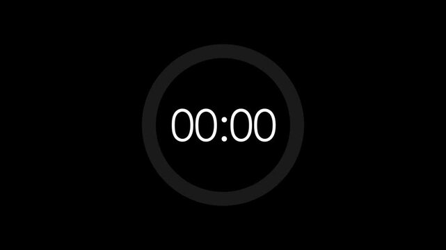 5 second countdown timer sequence numbers