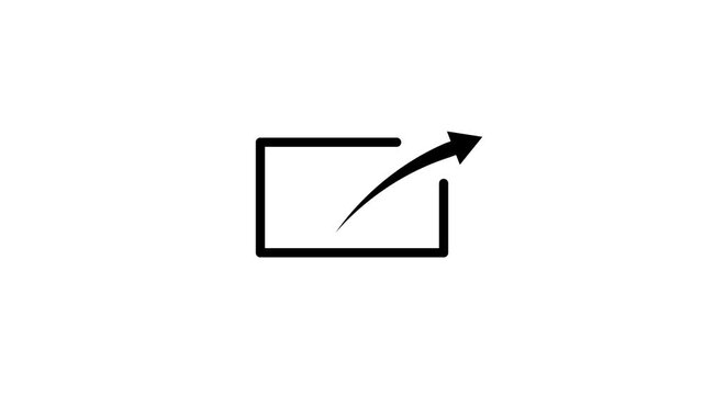 Share icon or external link symbol on a white background.