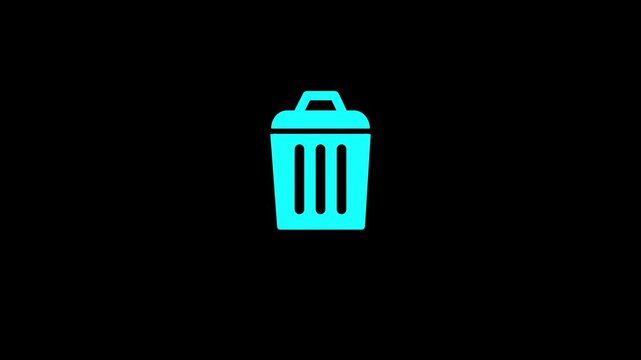 Minimalist delete bin symbol line icon for user interface design.