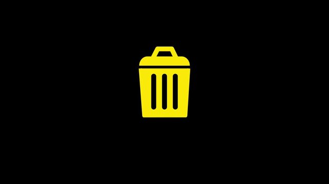 Minimalist delete bin symbol line icon for user interface design.